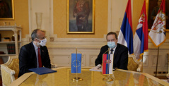 2 December 2020  National Assembly Speaker Ivica Dacic and the Head of EU Delegation to Serbia Ambassador Sem Fabrizi